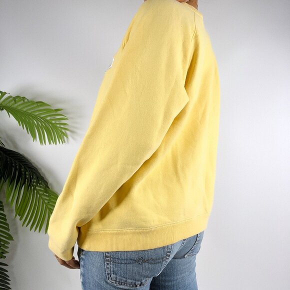 Vintage 90s Izod Womens Large Yellow Sweatshirt Classy Preppy Casual Sweater - Picture 2 of 6